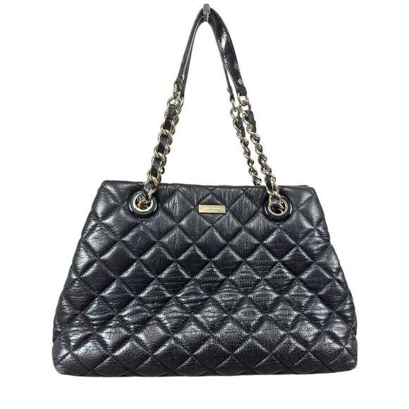 kate spade Handbags - Classic Kate Spade Gold‎ Coast Black MaryAnne Quilted Tote Bag